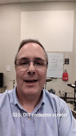 528. Need a bigger projector screen? Paint one! #band #bandteachingtips #bandtok #banddirectorsoftiktok