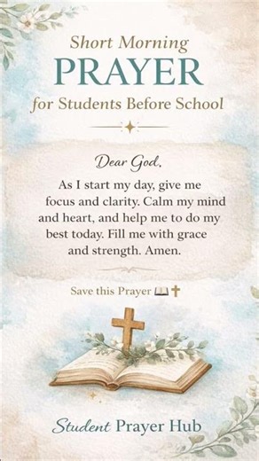 Morning Prayer for Students | A Peaceful Start to Your School Day | Kids Morning Prayer.