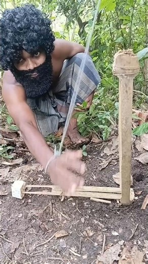Bamboo trap 🐒😛 #trap #jungletarzan #jungle #tarzan #creative #ideas #technique #diy #survival #shots