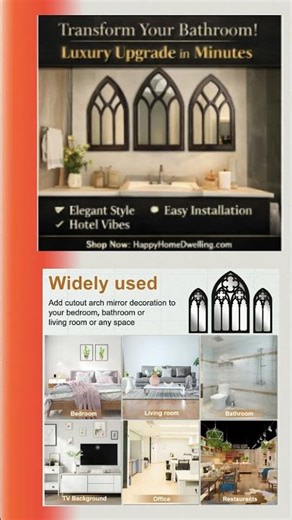 Gothic Cathedral Mirror Set Wall Decor Transformation Luxury Home Upgrade You Need Now #home
