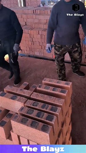 Small Bricks Moving Process | Fast & Efficient Brick Shifting Work
