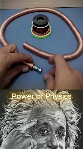 Battery + Magnet Coil Experiment ⚡🧲 (Amazing Science Trick)