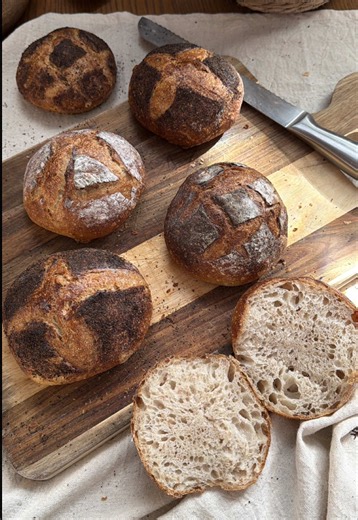 Mini Sourdough Loaves Recipe — Step-by-Step for Soft Crusty Rolls