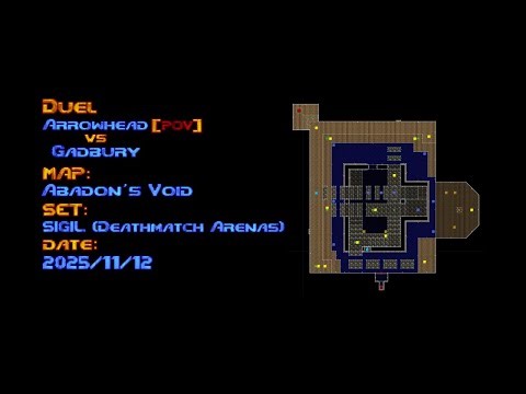 Doom 1 Deathmatch: Arrowhead vs Gadbury - SIGIL: E5M5: Abadon's Void (Duel)