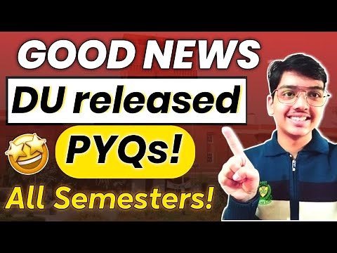 DU released Previous Year Question Papers 🔥I How to get DU PYQs I #delhiuniversity
