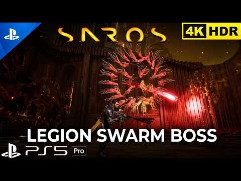 SAROS Legion Boss Fight – Electric Jellyfish Alien Battle PS5 4K