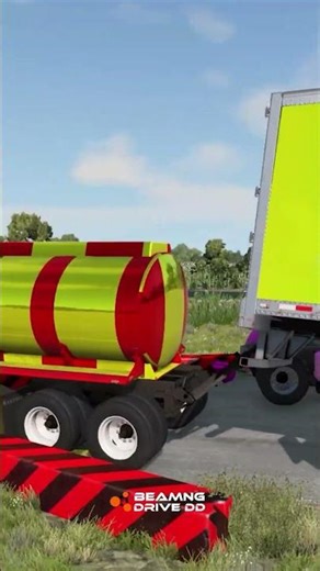 Trucks vs Upside Down Speed Bumps | BeamNG.DRIVE | Cars & School Bus vs Giant Pit Bollards Crash
