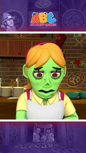 🍕🧟 Zombie Pizza Party! #shorts #kidssongs #halloween