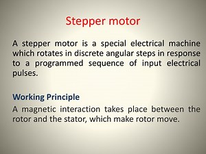 Stepper motor - SlideServe