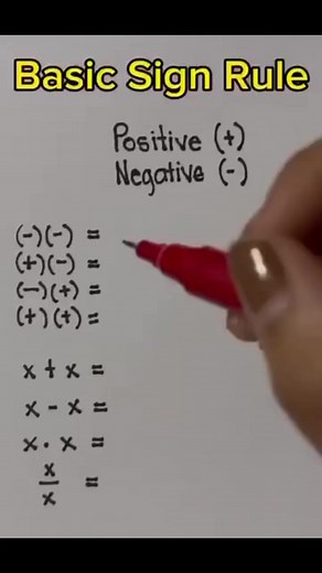 330K views · 5.8K reactions | Basic sign Rules | Mathematics Tutorial | Facebook
