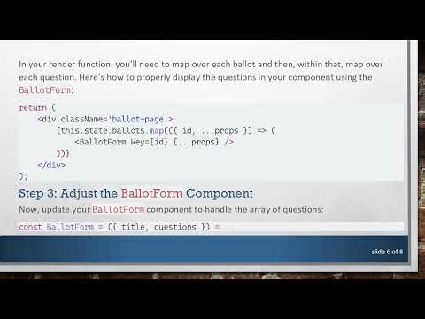 Enhancing Your React State: Transforming questions into an Array of Objects