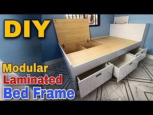 DIY | Paano Gumawa ng Double size Bed frame with Drawers and Storage | Modular Bed Frame | chit-man