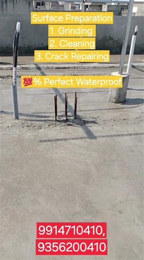 Waterproofing | Terrace Waterproofing | Surface Preparation #viral #shorts #short