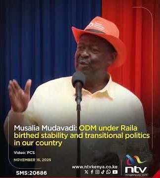 Musalia Mudavadi: ODM under Raila birthed stability and transitional politics in our country