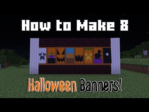 Minecraft - How to Make 8 Halloween Banners! (Minecraft Tutorial)