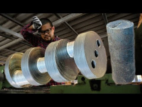 How to make production 3 cylinder crankshaft in lathe machine step