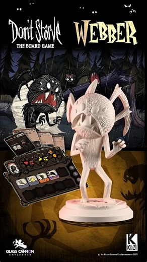 WEBBER W DON'T STARVE BOARD GAME #dontstarve #shorts #boardgame #klei #glasscannonunplugged #dst
