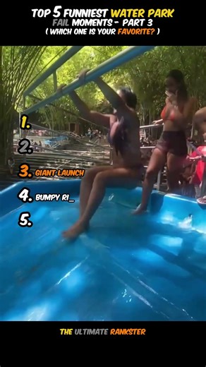 TOP 5 Funniest Waterpark Fail Moments - Part 3 #shorts
