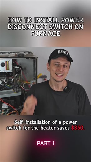 How to Install Power Disconnect Switch on Furnace #hvac #hvacrepair #hvactechnician #hvactech