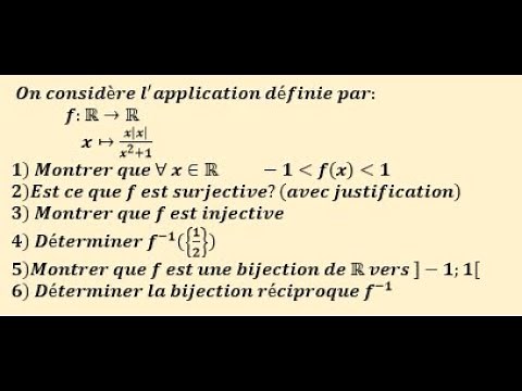 Application injective, surjective et bijective : exercice corrigé