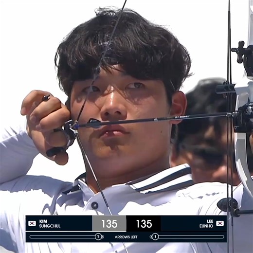 The shoot-off had the final say. 🏹 Kim Sungchul edges past Lee Eunho for the win at the President’s Cup in Gwangju. Full match now available on archery 🔥 #ArcheryAsia | World Archery