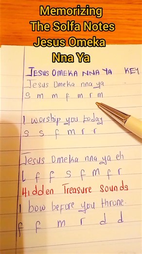 7.1K views · 127 reactions | Memorizing The Solfa Notes, Episode 100: Jesus Omeka Nna Ya, Piano Tutorial/Solfa Notes And lyrics. #hymn #Praise #raggae #piano #christian #solfanotes #keyboard #pianotutorial #hiddentreasuresounds | HiddenTreasure Sounds | Facebook