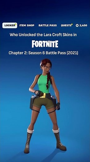 Who unlocked the Lara Croft skins in Fortnite?