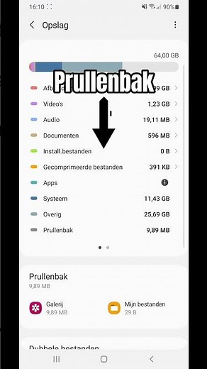 Prullenbak leegmaken op een Samsung Galaxy #shorts #samsung #samsunggalaxy