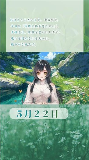 5月22日「国際生物多様性の日」｜心に響く日本の美 #生物多様性の日 #多様性 #違いを認める #優しさ #世界