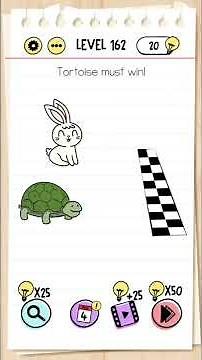 brain test level 162 Tortoise 🐢 must win !