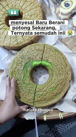 840K views · 3.4K reactions | Potong kue bolu  #fyp #tipsmudah #tipsandtrick #FYI #viral #tutorial #lifehack | Yuricke Phuspuz | Facebook