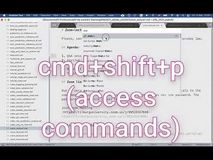 Sublime project and git functionality