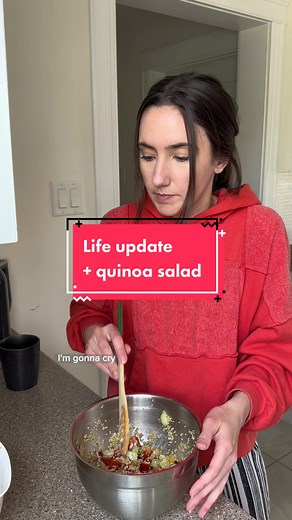 A life update while we make this amazing fresh quinoa salad! Tbh i didn’t even think i liked quinoa before this but expect the quinoa era to begin. . . . , . #lifeupdate #quinoasalad #quinoarecipe #saladrecipe #easylunchideas