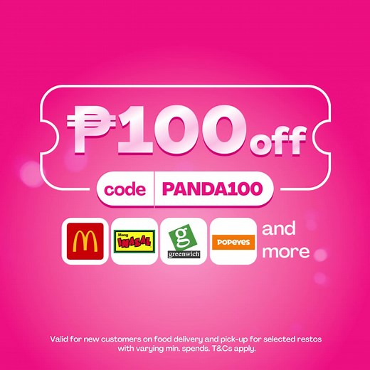 What's new this year? A new foodpanda voucher code: PANDA100. Slash ₱100 off feasts you deserve. 🤙 | foodpanda