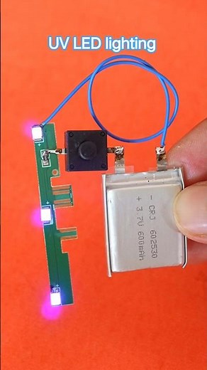 How to make UV ultraviolet LED strip lighting | Rechargeable Lipo battery | Science