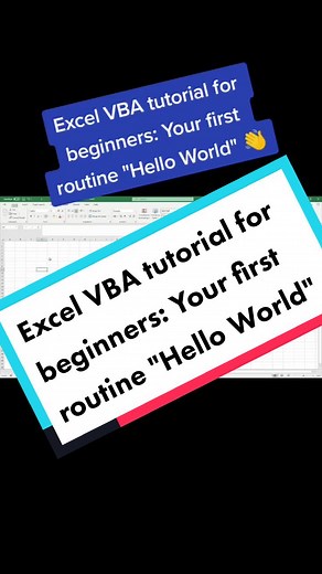 Excel VBA tutorial for beginners: Your first routine