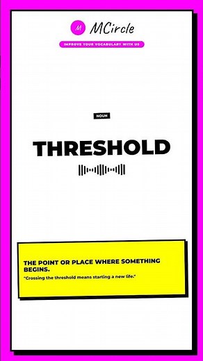 Learn English: What is Threshold? | Vocabulary Shorts
