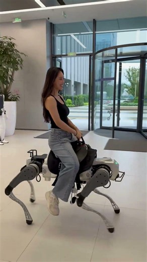 Who needs a horse when you can ride an AI-powered robot dog?