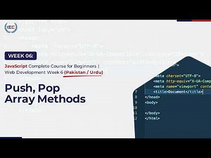 Push & Pop in JavaScript | Array Methods Explained with Examples