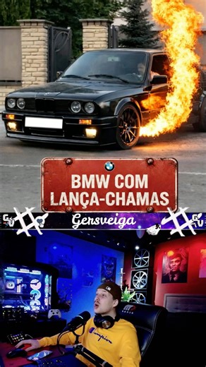 BMW with a flamethrower was cool in the 90s - The Anti-theft Fire Blaster! #shorts #bmw #cars