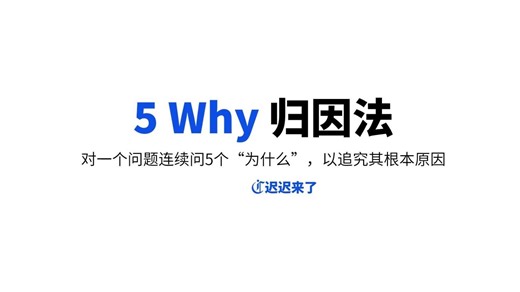 5 Why 归因法：连续问5个“为什么”以追究根本原因