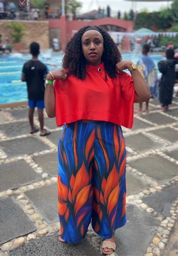 2-pc palazzo set available in blue, black, and red. Karibuni to our Kikuyu Thogoto branch to get yours today. 😊 📍 Kikuyu (Thogoto) – Near Thogoto Teachers College stage, kwa Shiru wa Styled, near Kraft Gym and the carwash.#styledke #womendresses #fashionkenya🇰🇪 #palazzo #weekendoutfit