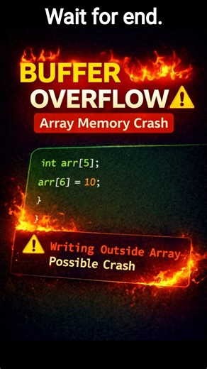 Buffer Overflow in C++ Explained in 30 Seconds ⚠️ | Programming Shorts