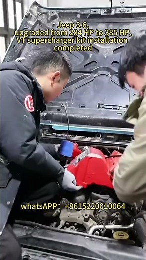 Jeep 3.6 Power Upgrade: 284HP → 385HP | VT Supercharger Kit Installed#SuperchargerKit #Jeep3.6
