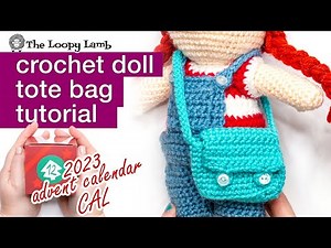 How to crochet a cute (and functional) mini crochet tote bag for dolls!