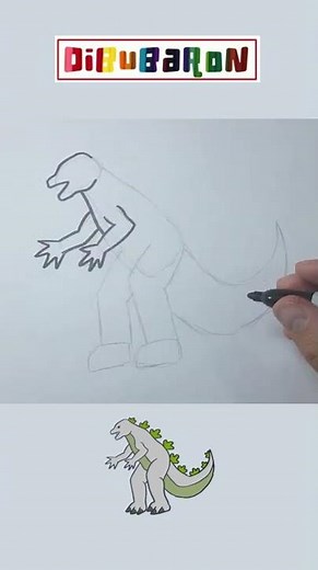 How to draw a godzilla step by step | Easy drawing | Quick draw