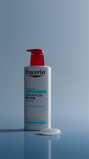 Our Eucerin Advanced Repair Lotion helps repair, replenish, and hydrate the skin for up to 48 hours 💧​ #Eucerin #ExpectMoreWithEucerin #GoBeyondSkincare ​