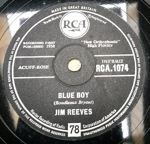Jim Reeves - Blue Boy / Theme Of Love (I Love To Say, "I Love You")