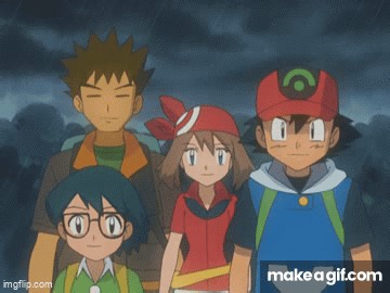 Pokemon - Ash and His Friends in the Rain on Make a GIF