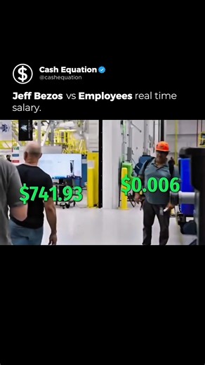 Mindset | Business | Wealth | One hour. Two realities. For a worker, it’s the next number on a timecard. For Jeff Bezos, it's millions in stock gains — without lifting... | Instagram